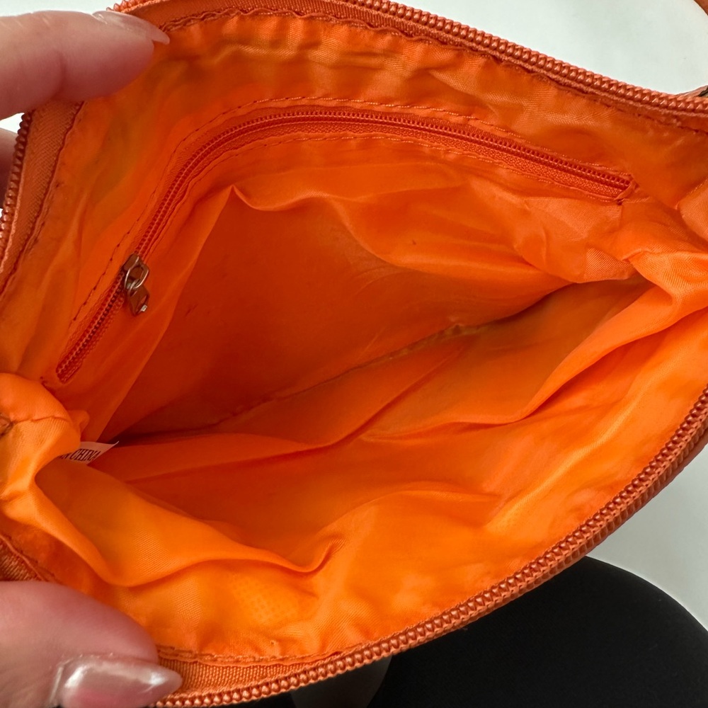 Genuine Leather Multi-Zip Organizer Burnt Orange Crossbody Bag - Picture 6 of 7